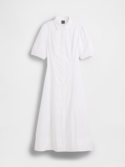 Image number 5 showing, Barrel-Sleeve Maxi Shirtdress