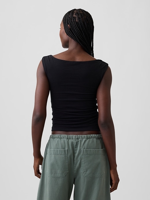 Image number 3 showing, CloseKnit Jersey Ruched Crop Top
