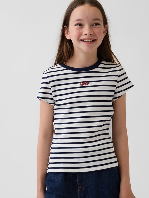 Image number 1 showing, Kids Embroidered Rib T-Shirt