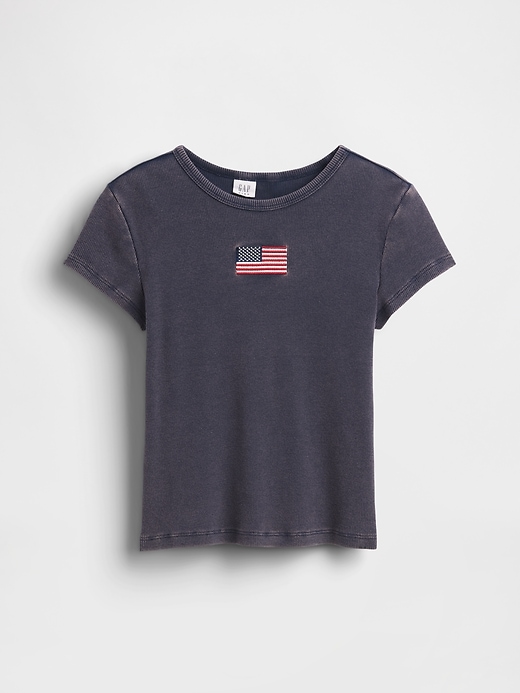 Image number 2 showing, Kids Embroidered Rib T-Shirt