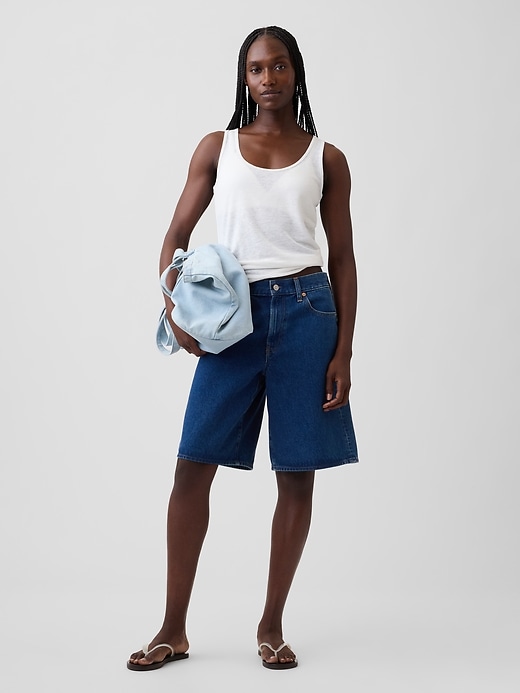 Image number 2 showing, Linen-Blend Tank Top