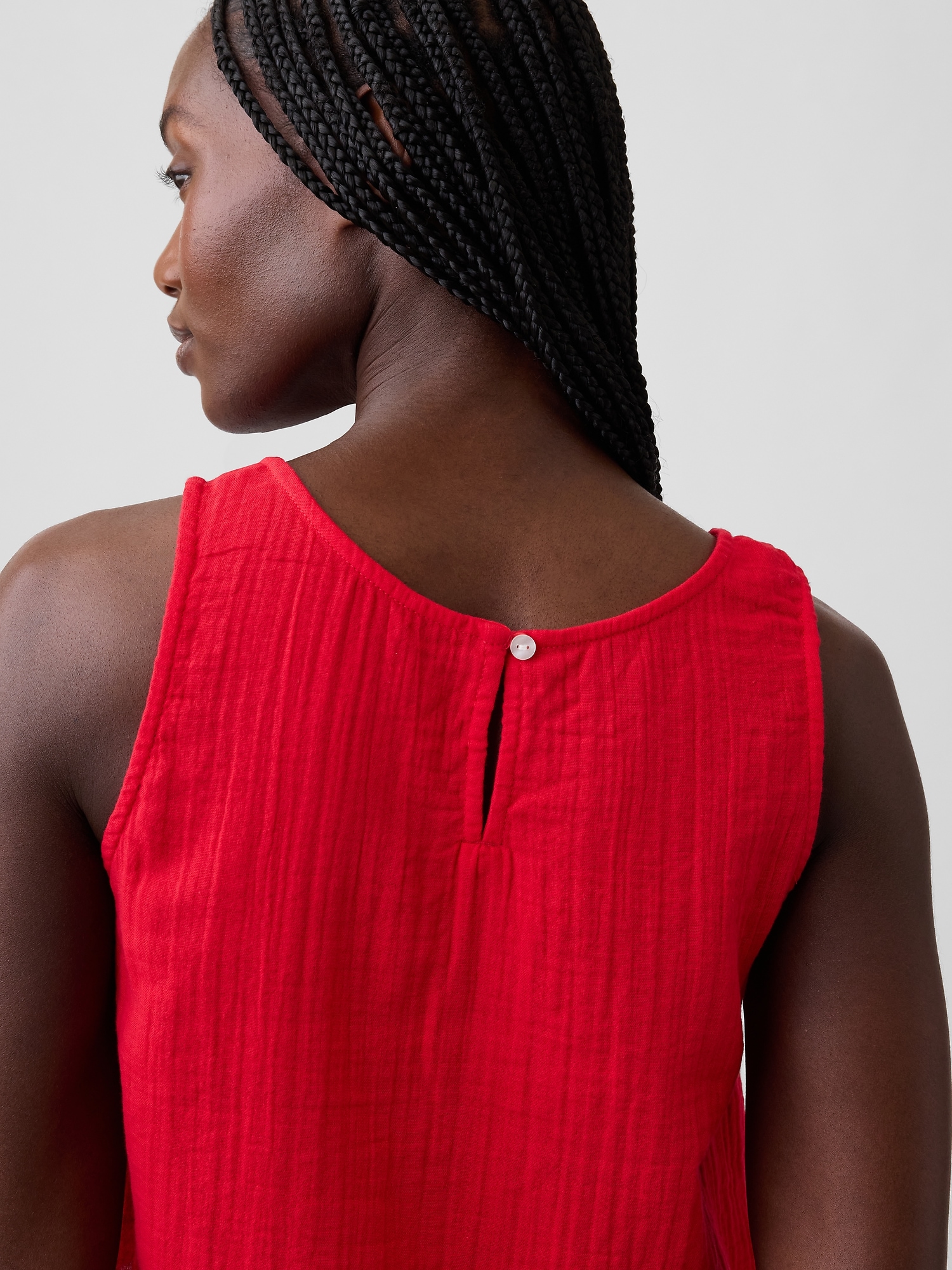 HEAP タンクトップ Cotton Gauze Racer Shell Tank Top | Gap