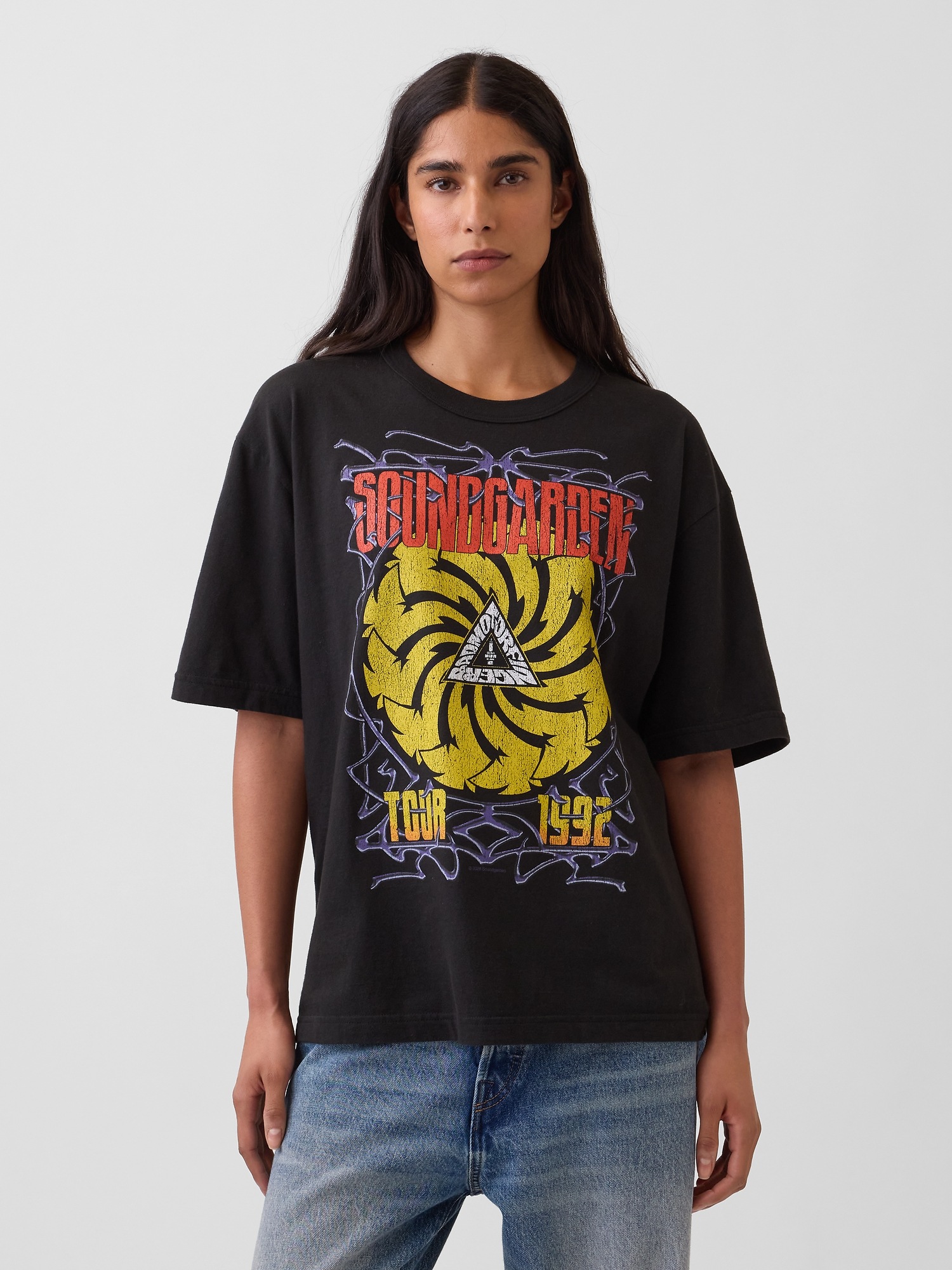 Мужские футболки Gap Soundgarden Heavyweight Crop Graphic T-Shirt — фото 5