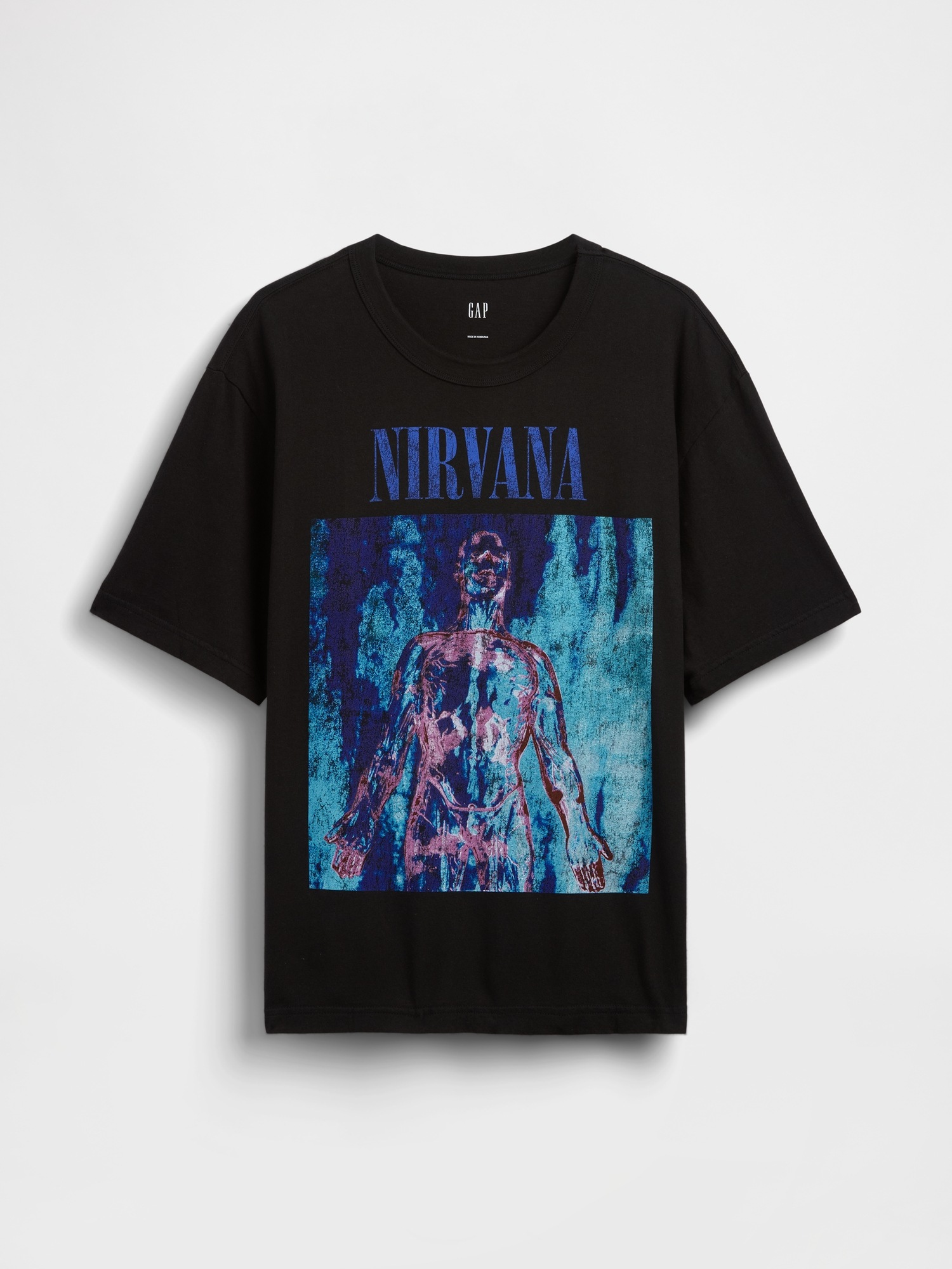 Мужские футболки Gap Nirvana Heavyweight Crop Graphic T-Shirt — фото 6