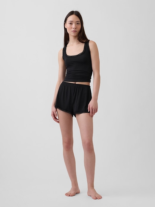 Image number 2 showing, Softest Modal Lace-Trim PJ Tank Top