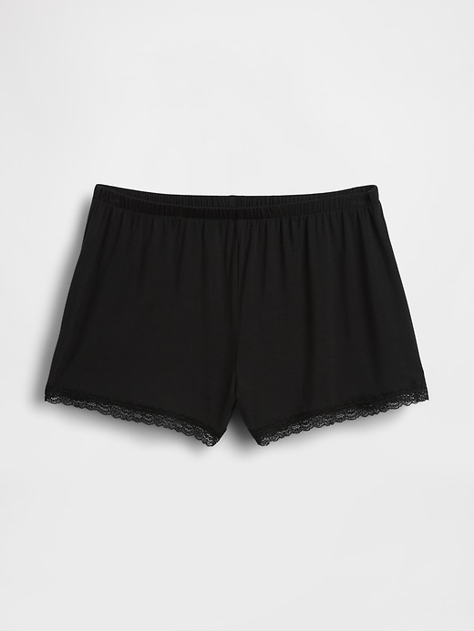Image number 6 showing, Softest Modal Lace-Trim PJ Shorts