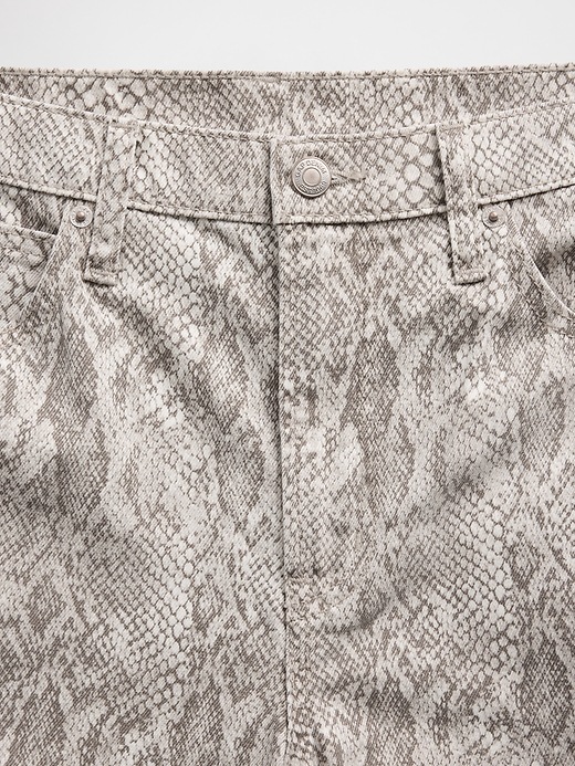 Image number 6 showing, High Rise Snake Print Barrel Jeans