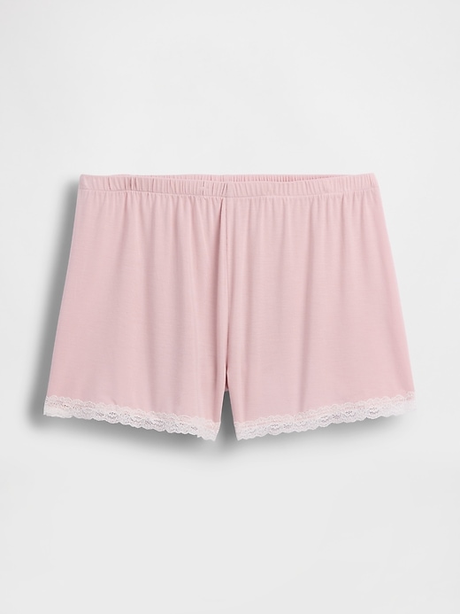 Image number 6 showing, Softest Modal Lace-Trim PJ Shorts