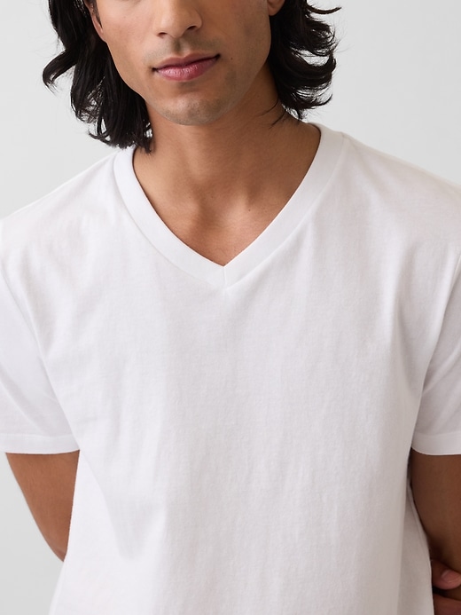 Image number 4 showing, Cotton Jersey V-Neck T-Shirt