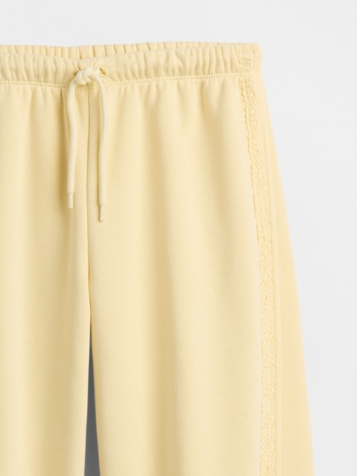 Image number 5 showing, Kids VintageSoft Relaxed Lace-Trim Barrel Joggers
