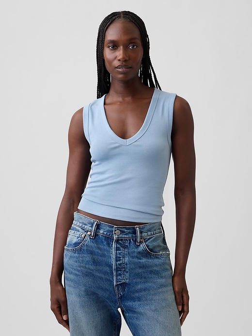 Image number 1 showing, Modern V-Neck Tank Top