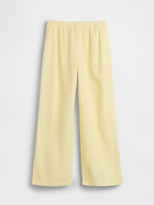 Image number 5 showing, Cotton Gauze Easy Split-Hem Pants