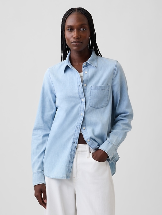 Image number 1 showing, Organic Cotton Denim Classic Shirt