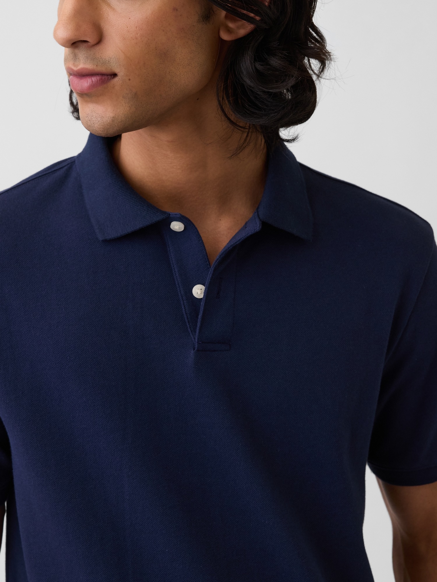 Мужские рубашки Gap Pique Polo Shirt — фото 4
