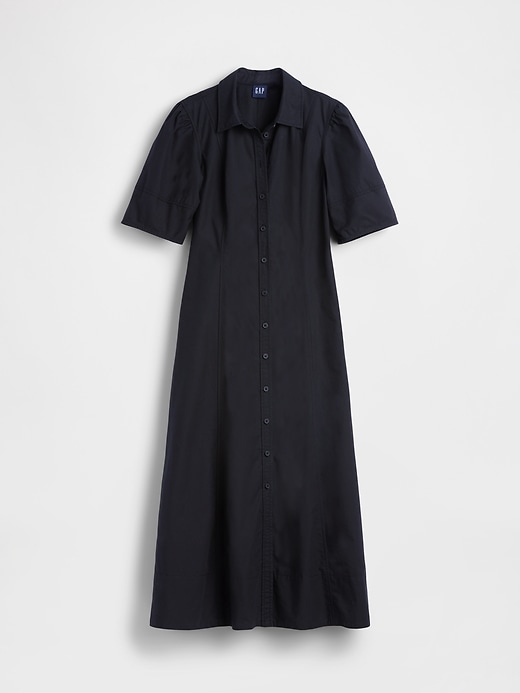 Image number 5 showing, Barrel-Sleeve Maxi Shirtdress