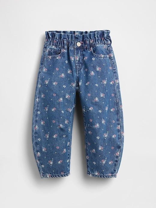 Image number 1 showing, Baby & Toddler Floral Horseshoe Jeans