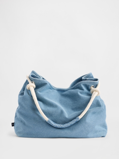 Denim Rope Bucket Bag