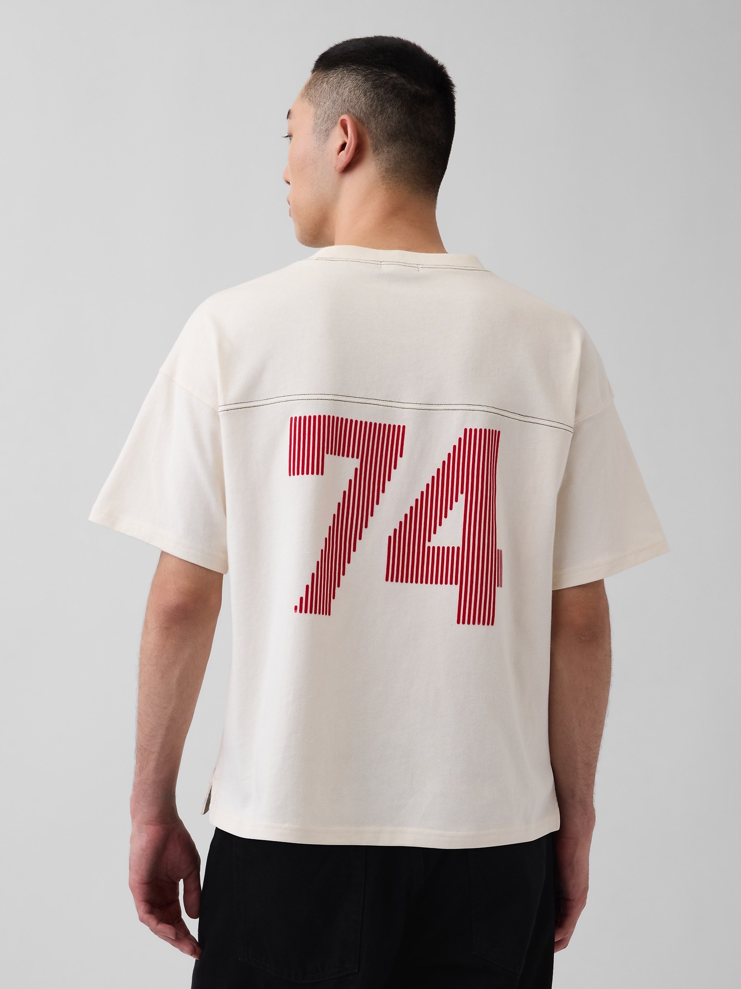 Мужские футболки Gap OuiGap Heavyweight Crop Logo T-Shirt — фото 2