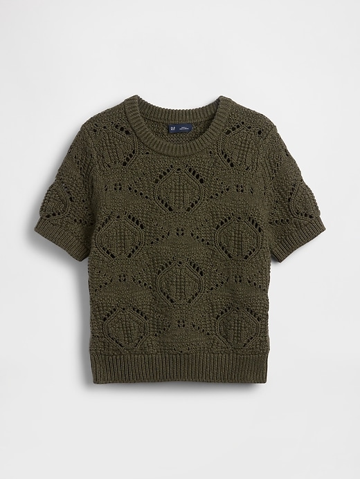 Image number 5 showing, 100% Cotton Crochet Sweater