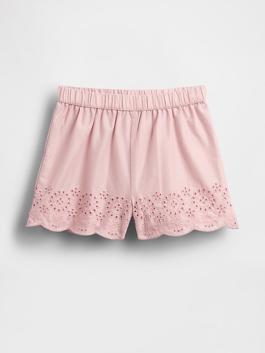 Image number 2 showing, Baby & Toddler Eyelet Hem Pull-On Shorts