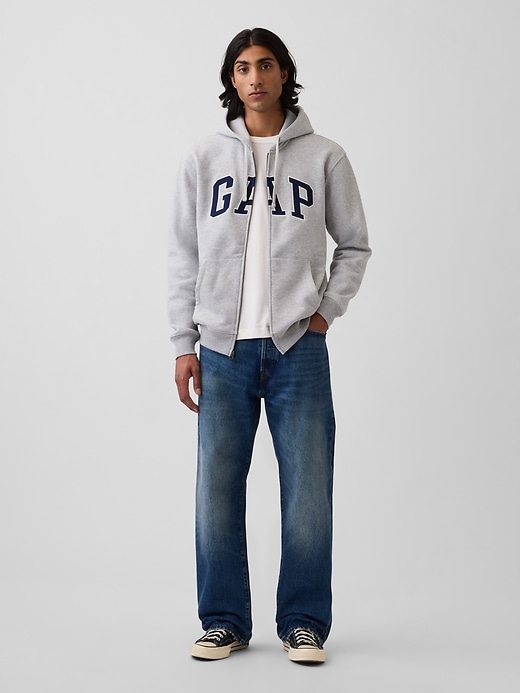 Image number 2 showing, Adult VintageSoft Arch Logo Zip Hoodie