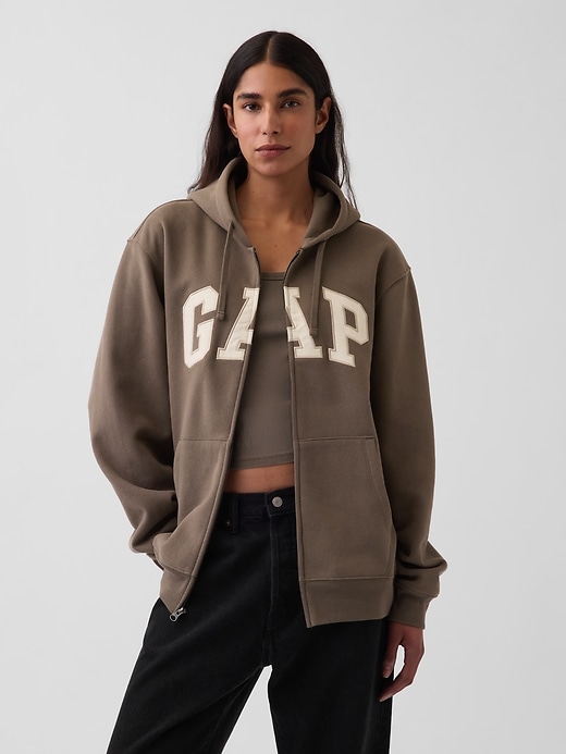 Image number 5 showing, Adult VintageSoft Arch Logo Zip Hoodie