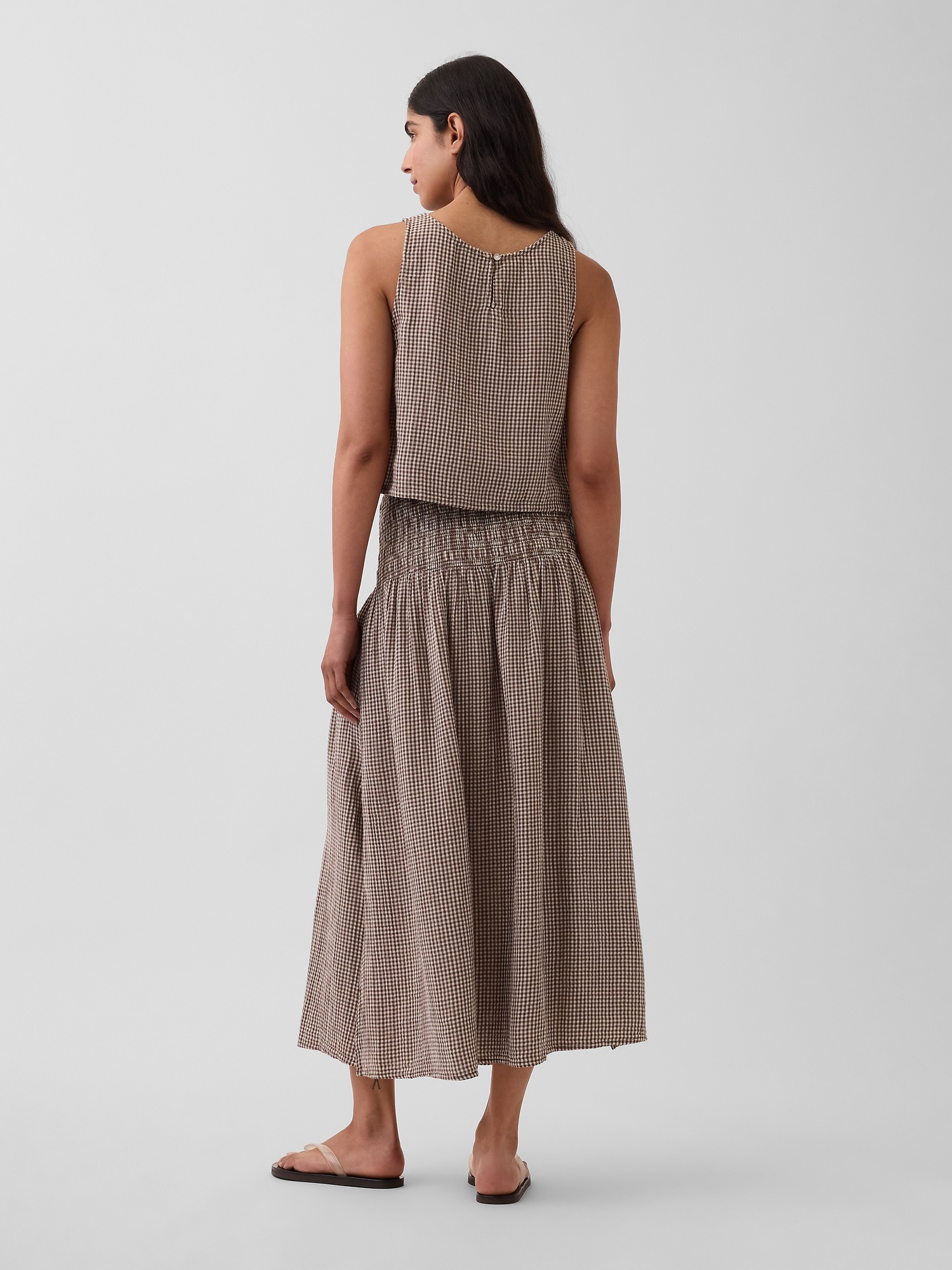 Gap Cotton Gauze Smocked-Waist Maxi Skirt — фото 2