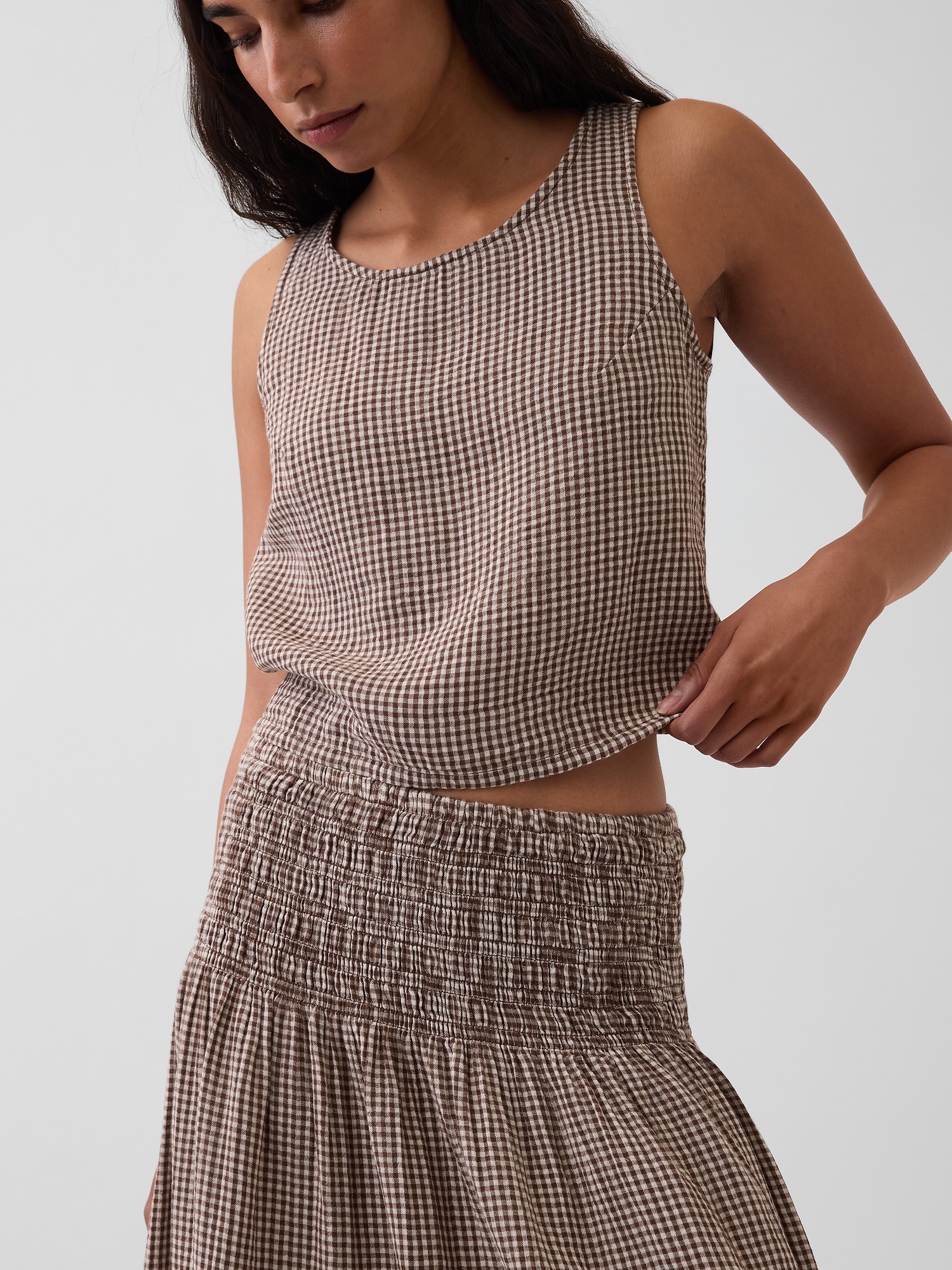 Gap Cotton Gauze Smocked-Waist Maxi Skirt — фото 4