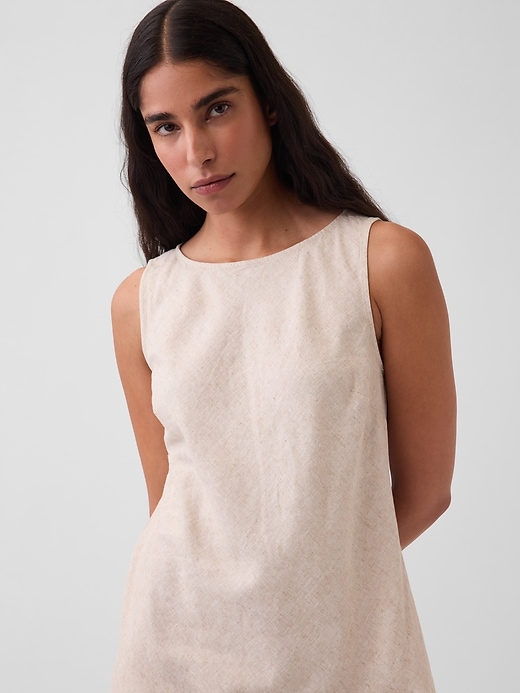 Image number 4 showing, Linen-Blend Maxi Shift Dress
