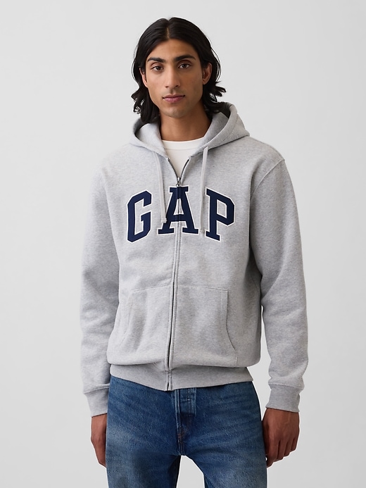Image number 1 showing, Adult VintageSoft Arch Logo Zip Hoodie