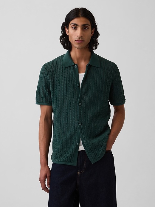 Мужские свитеры Gap Textured Relaxed Sweater Shirt — фото 2