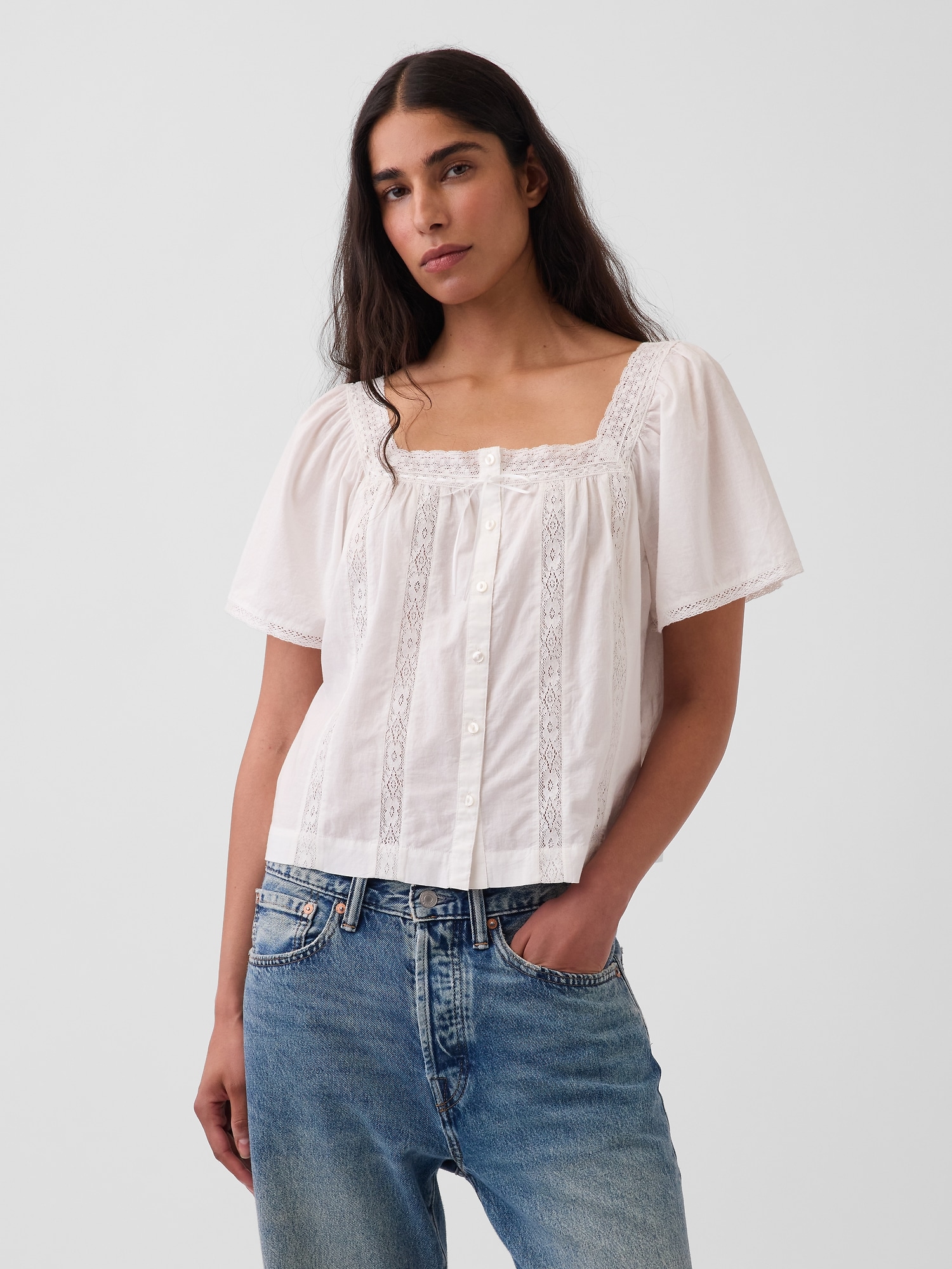 Black Square-Neck Tops | Gap