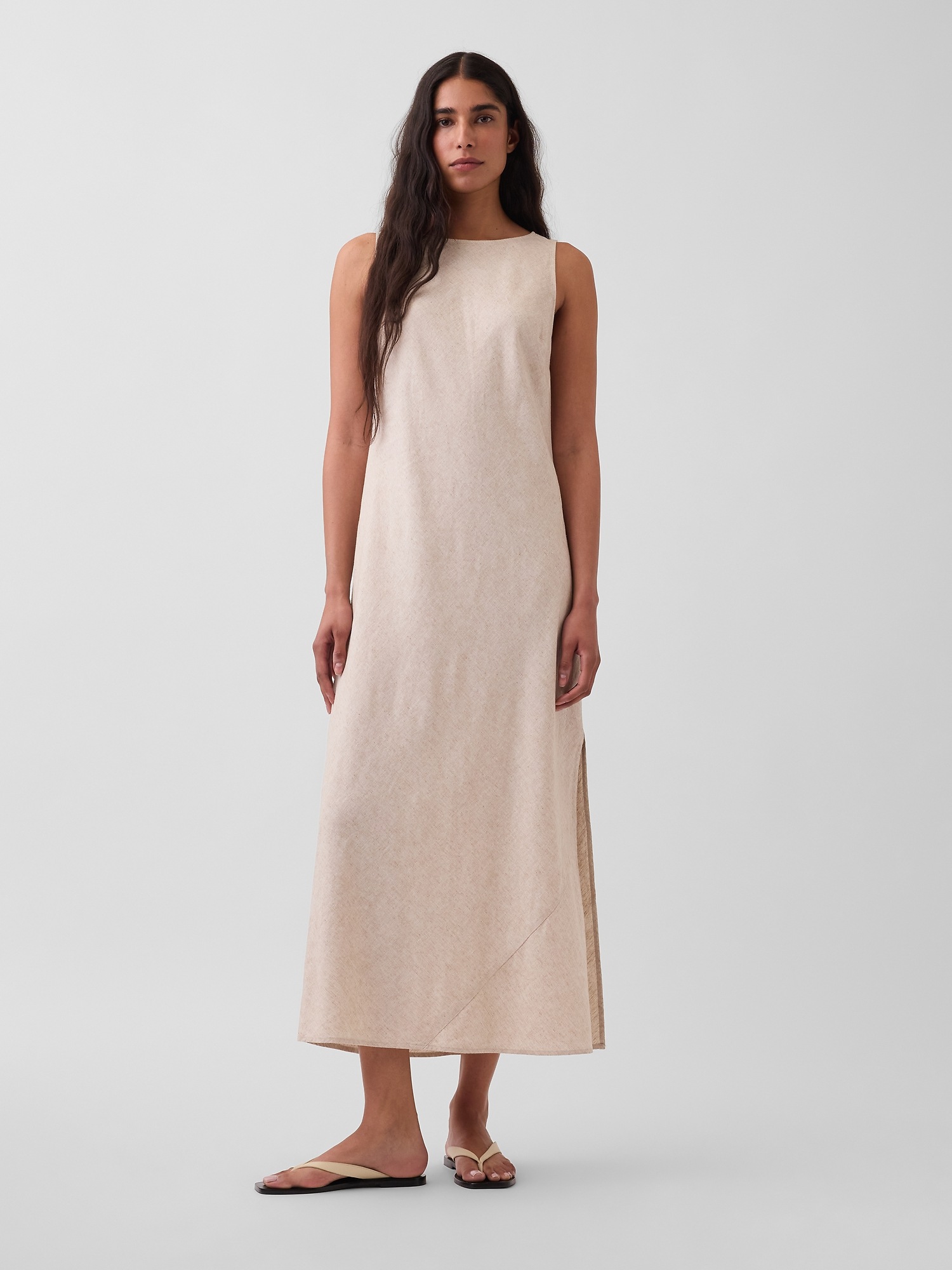 Женские платья Gap Linen-Blend Maxi Shift Dress
