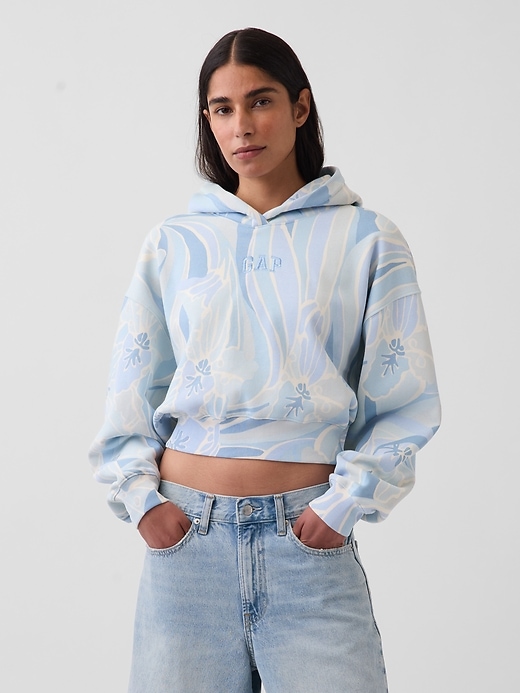 Image number 1 showing, VintageSoft Crop Logo Hoodie