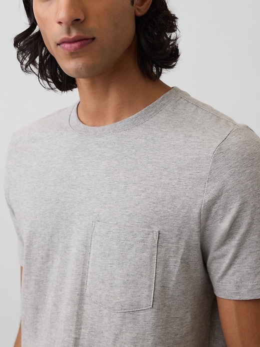 Image number 4 showing, Adult Organic Cotton Pocket T-Shirt