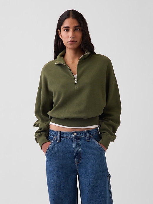 Oversized Wedge Half-Zip Pullover | Gap