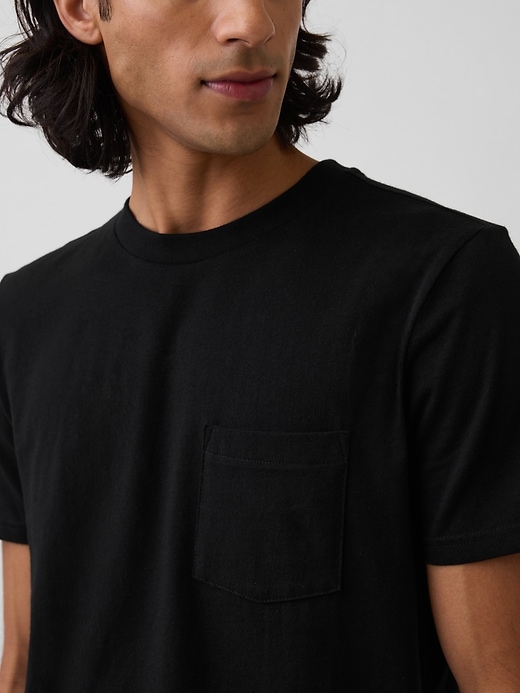 Image number 4 showing, Adult Organic Cotton Pocket T-Shirt