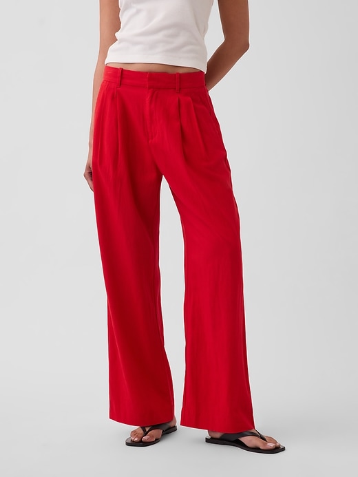 Image number 2 showing, 365 High Rise Linen-Blend Trousers