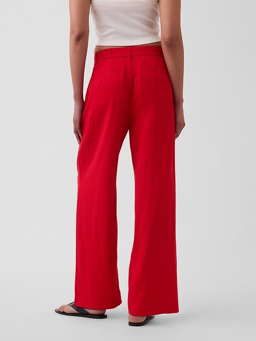 Image number 4 showing, 365 High Rise Linen-Blend Trousers