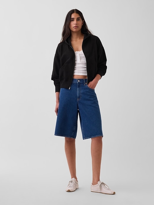 Image number 2 showing, VintageSoft Terry Oversized Wedge Zip Hoodie
