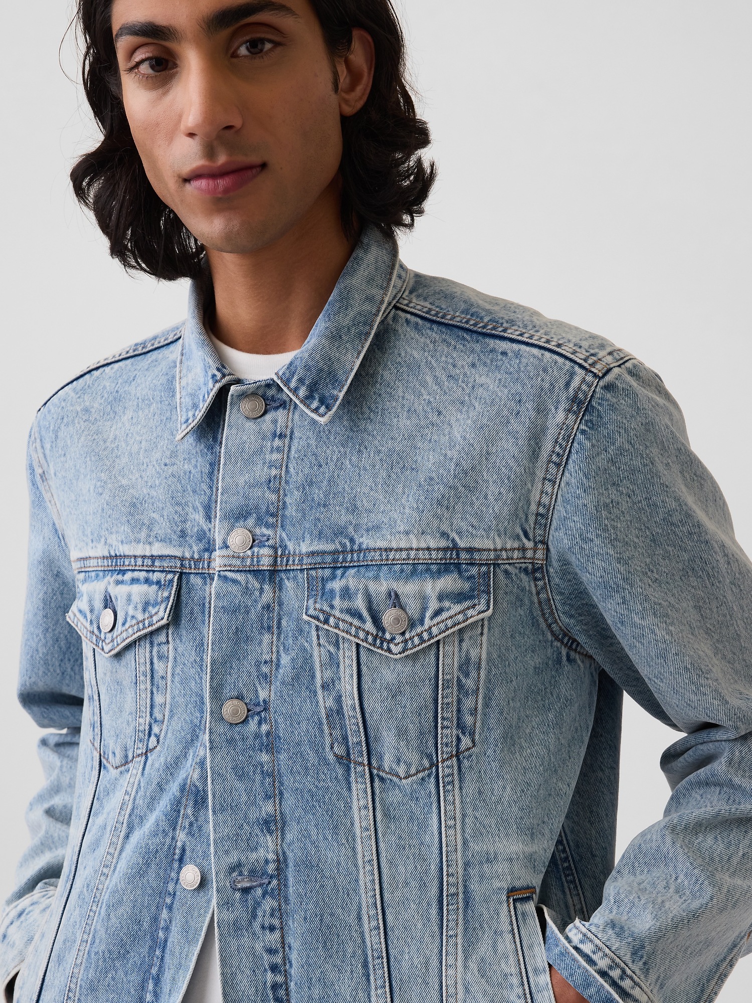 Мужские куртки Gap Classic Icon Denim Jacket — фото 4