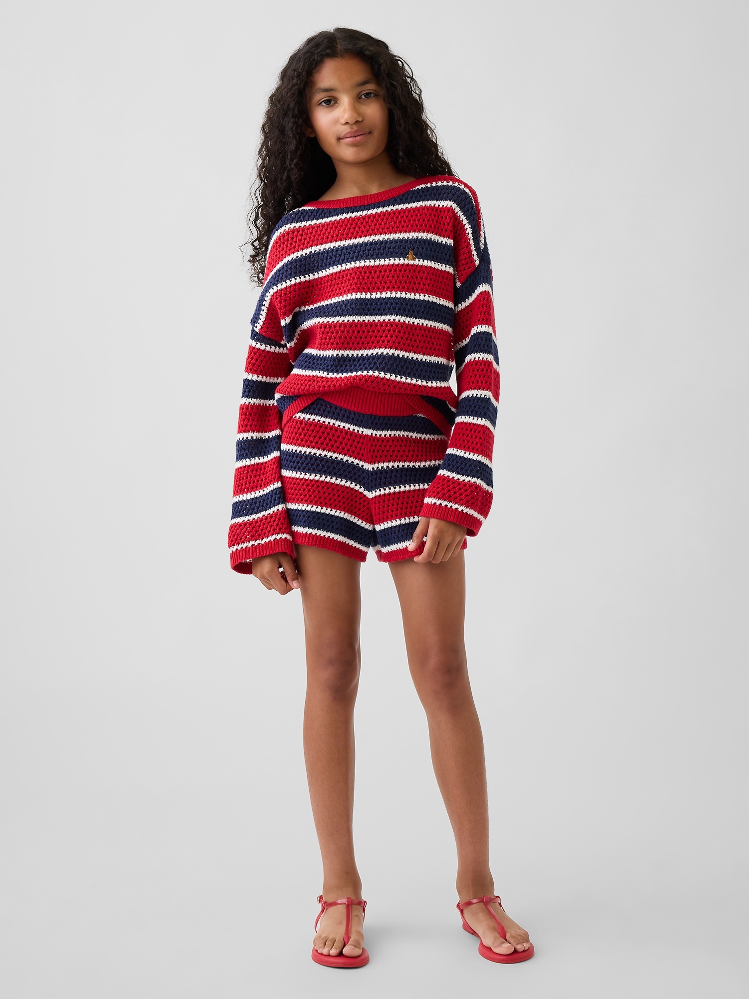 Детские шорты Gap Kids Crochet Stripe Easy Shorts