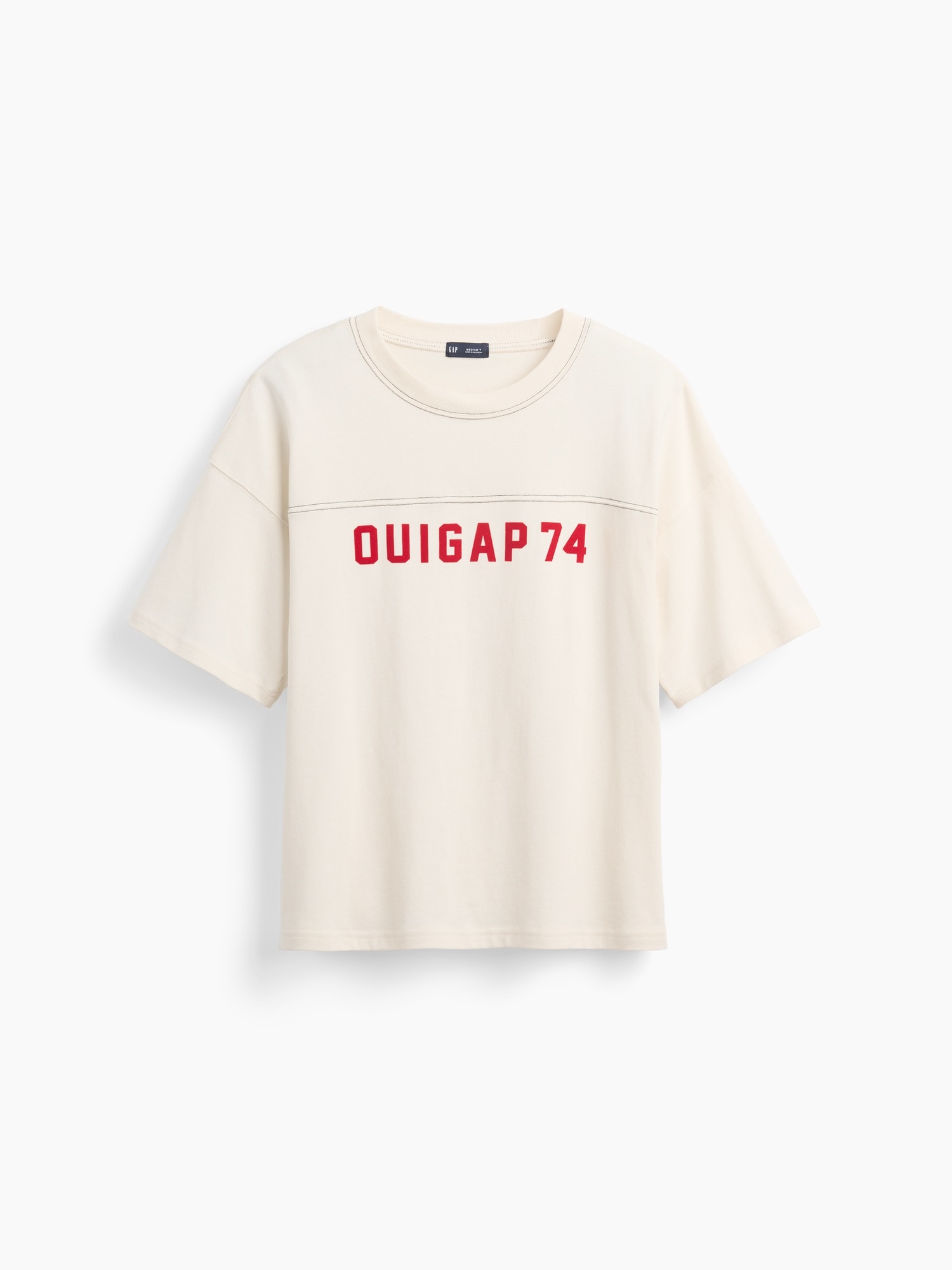 Мужские футболки Gap OuiGap Heavyweight Crop Logo T-Shirt — фото 7