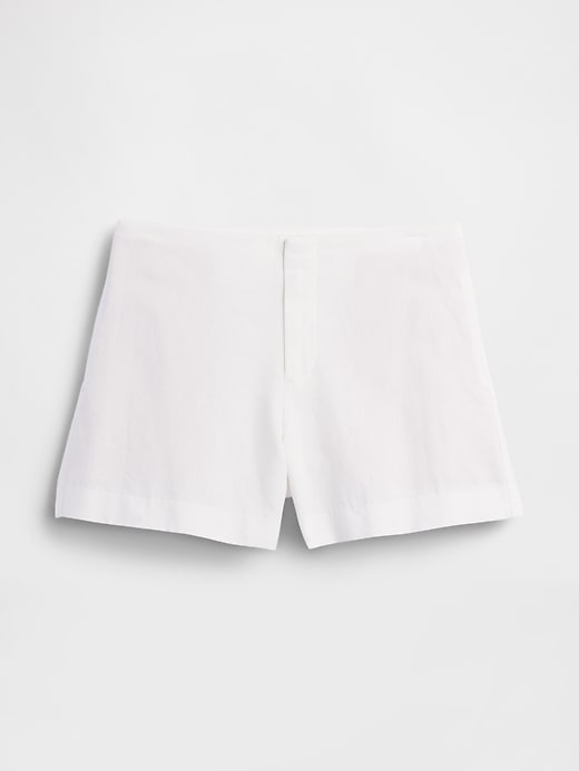 Image number 5 showing, 4" Mid Rise Linen-Blend Shorts