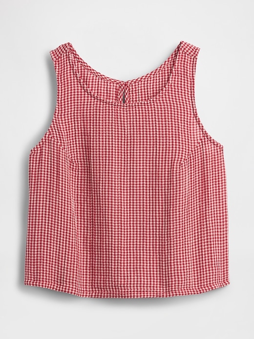 Image number 5 showing, Cotton Gauze Smocked Waist Mini Skort