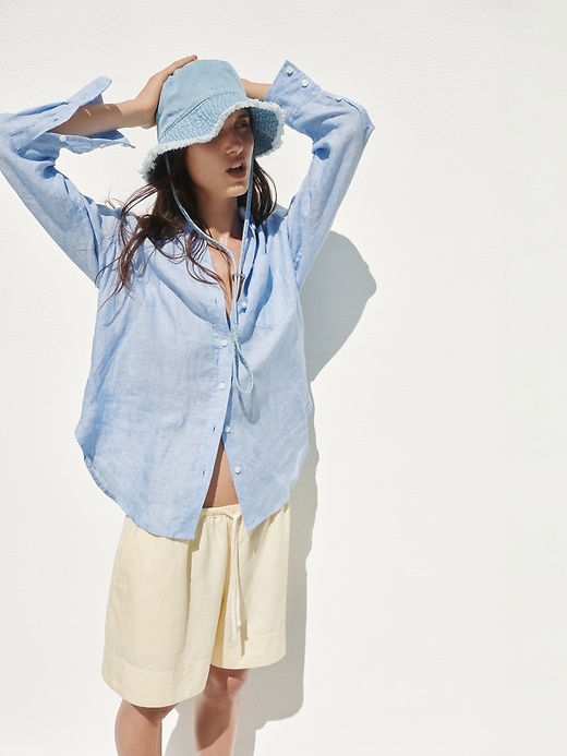 Image number 8 showing, 6" Linen-Blend Easy Shorts
