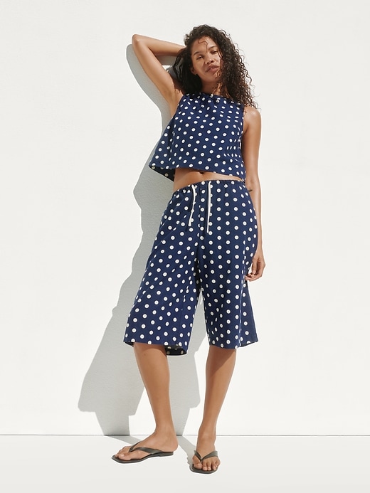 Image number 6 showing, Linen-Blend Relaxed Easy Culotte Pants