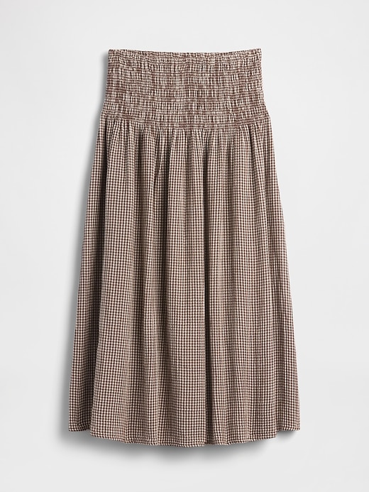 Image number 5 showing, Cotton Gauze Smocked-Waist Maxi Skirt