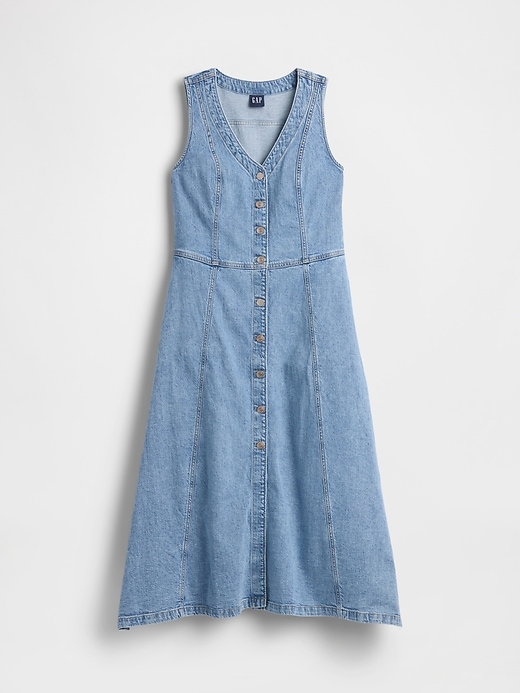 Image number 1 showing, Denim Handkerchief Midi Dress