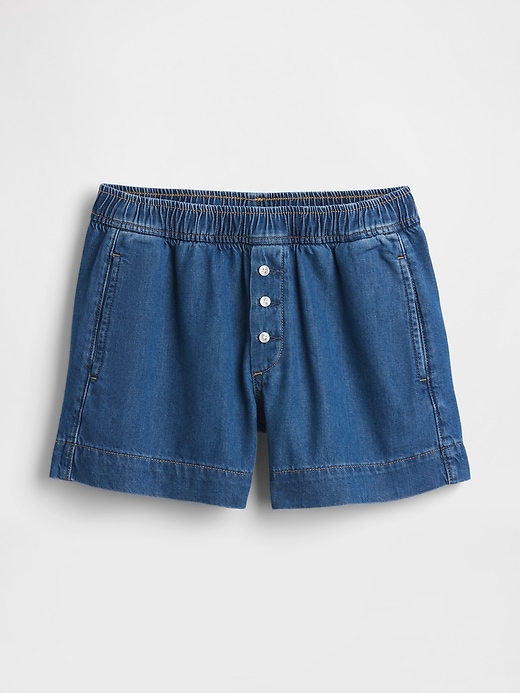 Image number 5 showing, Mid Rise UltraSoft Denim Boxer Shorts